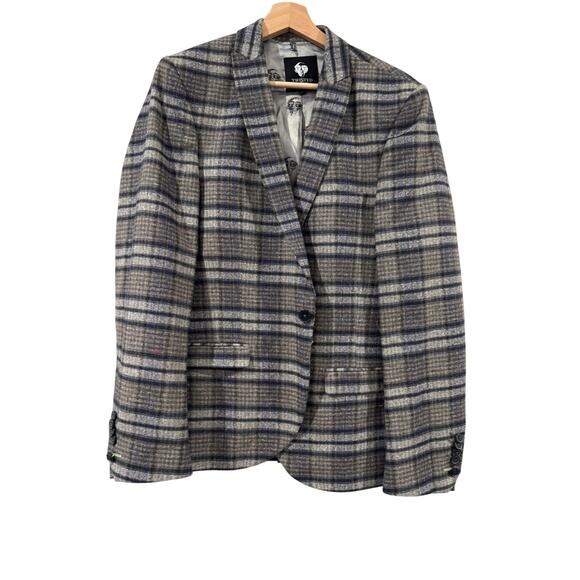Twisted Tailor Plaid Wool Blend Sportscoat Blazer 42R - Picture 1 of 5